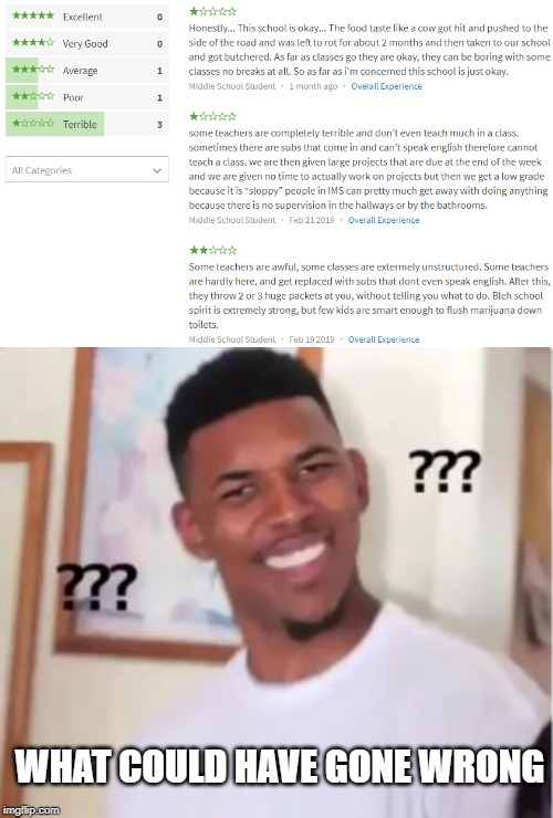 so the other day i was reviewing my school and i found this../ | WHAT COULD HAVE GONE WRONG | image tagged in nick young | made w/ Imgflip meme maker