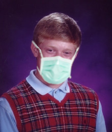 Bad Luck Brian Surgical Mask Blank Meme Template