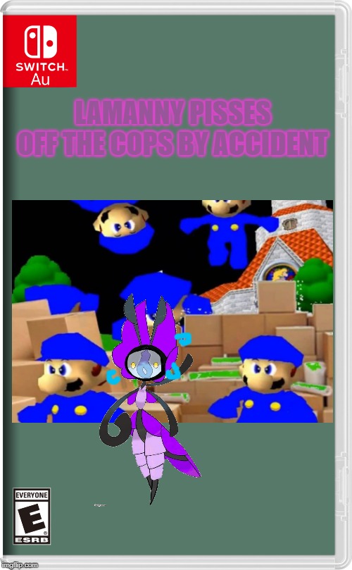 STAHP RIGHT DERE | LAMANNY PISSES OFF THE COPS BY ACCIDENT | image tagged in nintendo switch,memes,switch au,lamanny,smg4 | made w/ Imgflip meme maker
