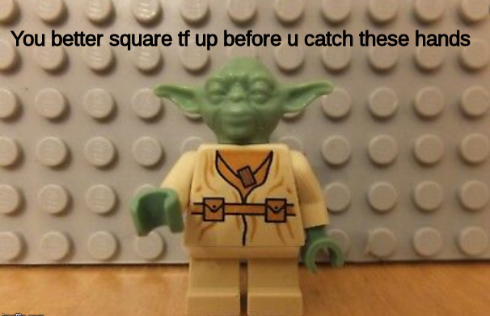 High Quality Threatening Yoda Blank Meme Template