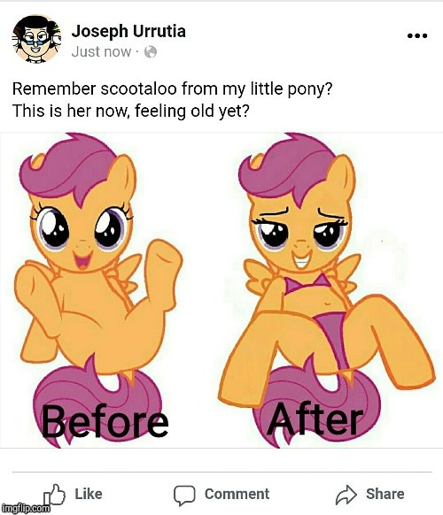 Remember scootaloo? | image tagged in scootaloo,mylittlepony,bikini,funny memes | made w/ Imgflip meme maker