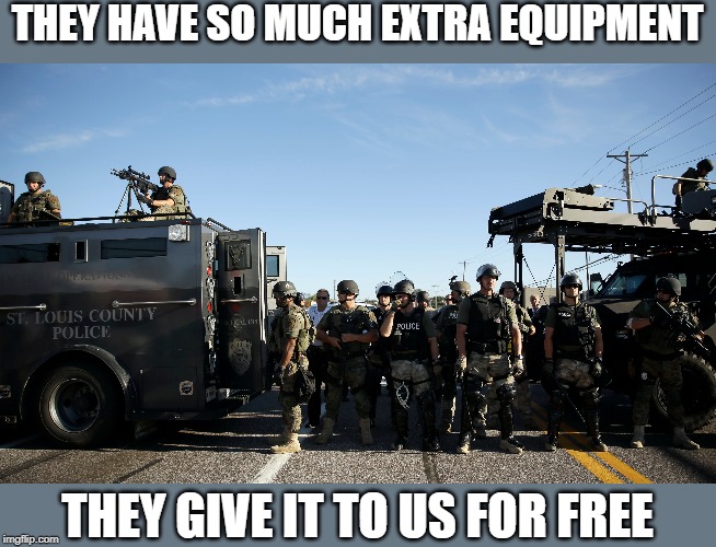 THEY HAVE SO MUCH EXTRA EQUIPMENT THEY GIVE IT TO US FOR FREE | made w/ Imgflip meme maker