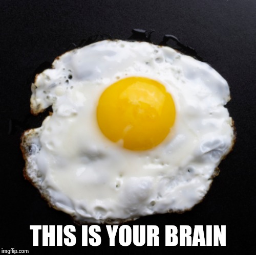 Eggs | THIS IS YOUR BRAIN | image tagged in eggs | made w/ Imgflip meme maker