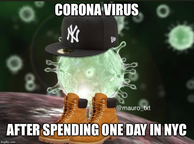 CORONA VIRUS; AFTER SPENDING ONE DAY IN NYC | image tagged in coronavirus,funny,memes,lol,nyc | made w/ Imgflip meme maker
