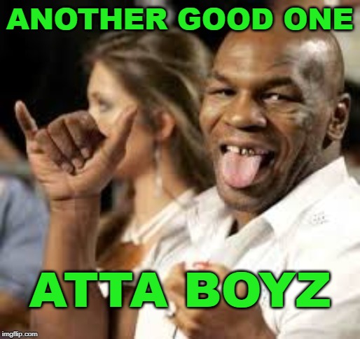 ANOTHER GOOD ONE; ATTA BOYZ | image tagged in atta boy | made w/ Imgflip meme maker