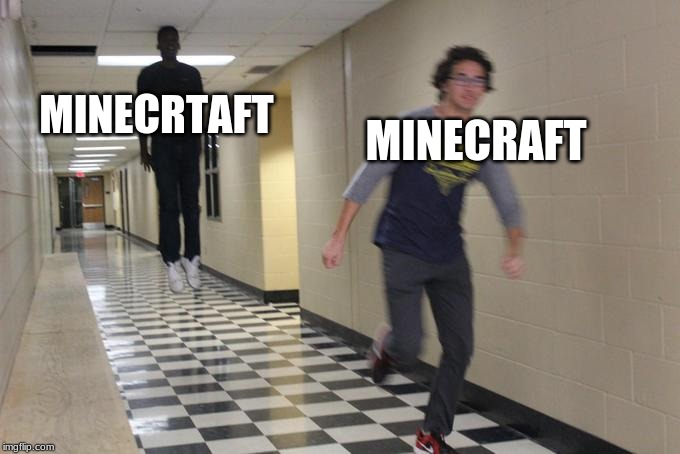 Floating Boy Chasing Running Boy | MINECRAFT MINECRTAFT | image tagged in floating boy chasing running boy | made w/ Imgflip meme maker