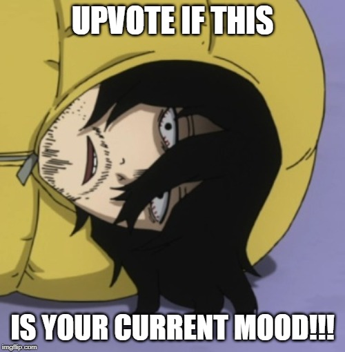 Shouta Aizawa is my spirit animal | UPVOTE IF THIS; IS YOUR CURRENT MOOD!!! | image tagged in my hero academia,sleeping bag,aizawa,mood,current mood,anime | made w/ Imgflip meme maker