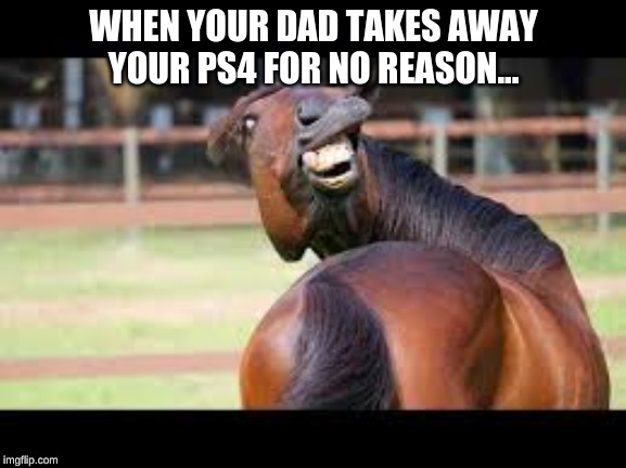WHEN YOUR DAD TAKES AWAY YOUR PS4 FOR NO REASON... | image tagged in memes | made w/ Imgflip meme maker