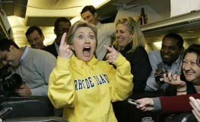 High Quality Hillary Clinton Rhode Island Plane Blank Meme Template