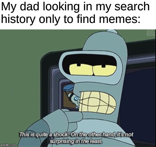 My dad looking in my search history only to find memes: | made w/ Imgflip meme maker