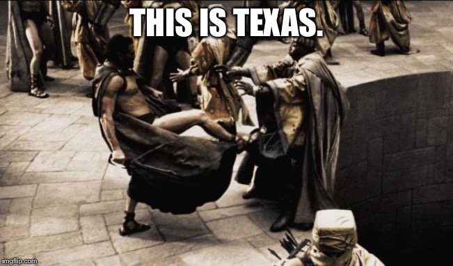 madness - this is sparta | THIS IS TEXAS. | image tagged in madness - this is sparta | made w/ Imgflip meme maker