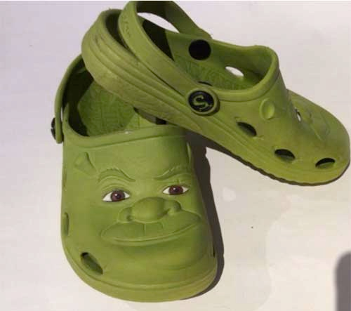 High Quality Shrek Crocs Blank Meme Template