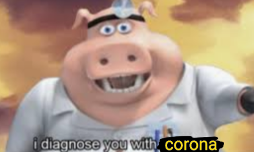 High Quality I diagnose you with corona Blank Meme Template