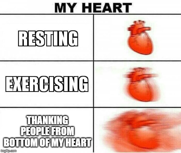 MY HEART | THANKING PEOPLE FROM BOTTOM OF MY HEART | image tagged in my heart | made w/ Imgflip meme maker
