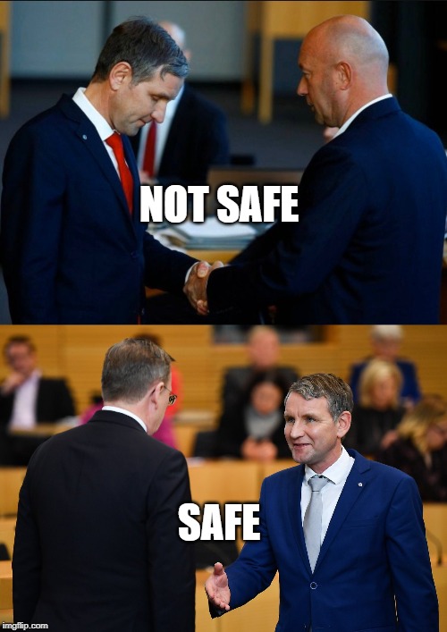 CoroNoNazis | NOT SAFE; SAFE | image tagged in fascist,germany | made w/ Imgflip meme maker