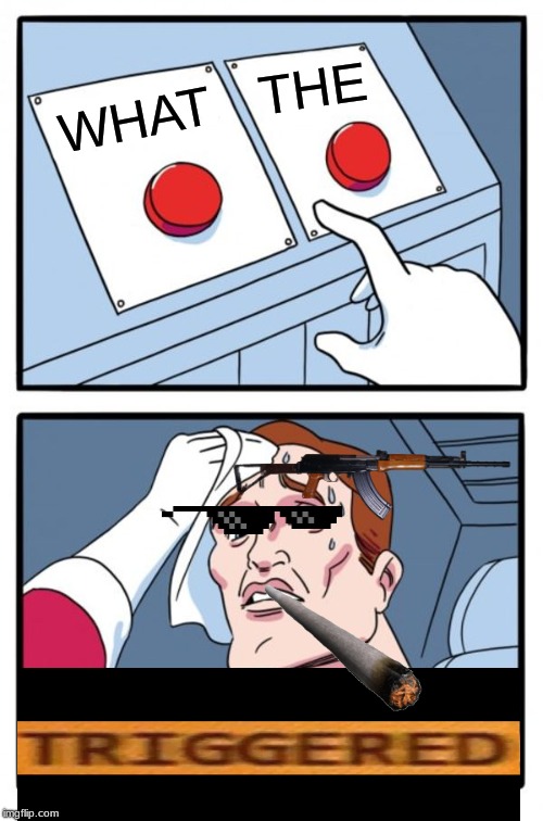 Two Buttons | THE; WHAT | image tagged in memes,two buttons | made w/ Imgflip meme maker
