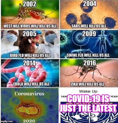 Corona Virus won't be the last. | COVID-19 IS JUST THE LATEST | image tagged in memes,politics,coronavirus,covid-19,hysteria | made w/ Imgflip meme maker