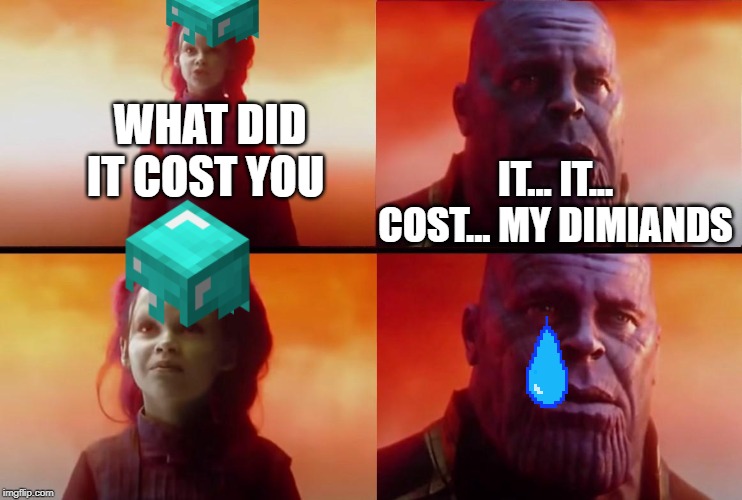 thanos what did it cost Imgflip
