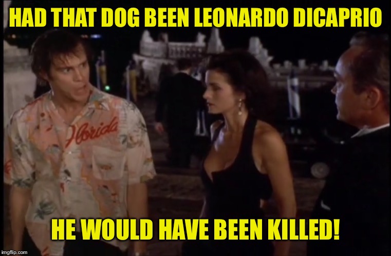 HAD THAT DOG BEEN LEONARDO DICAPRIO; HE WOULD HAVE BEEN KILLED! | made w/ Imgflip meme maker
