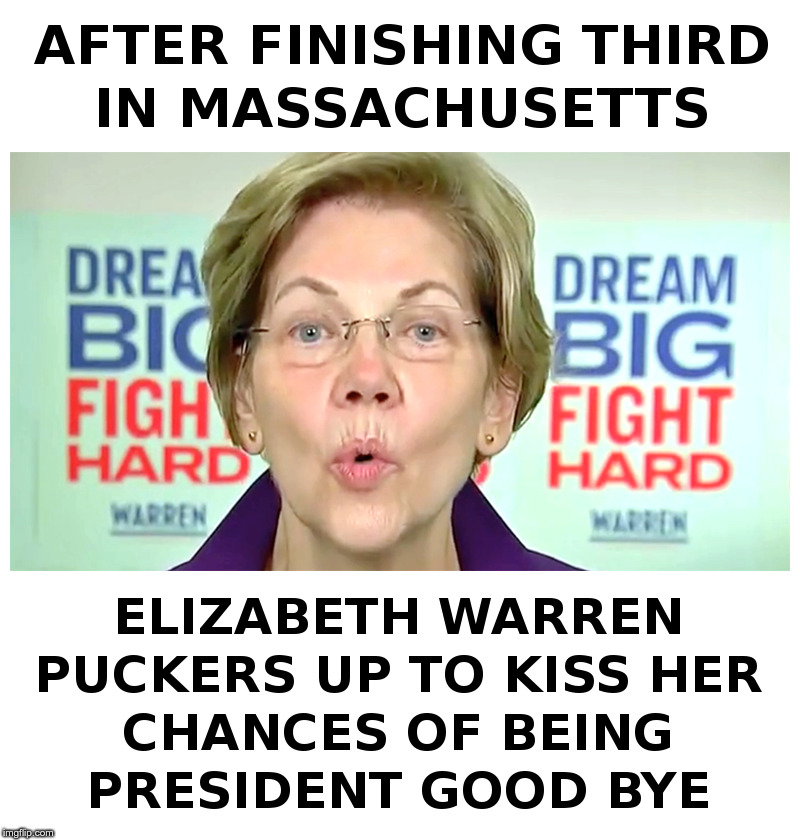 Elizabeth Warren Scalped In Massachusetts! | image tagged in elizabeth warren,massachusetts,bernie sanders,democrats,presidential candidates,presidential race | made w/ Imgflip meme maker