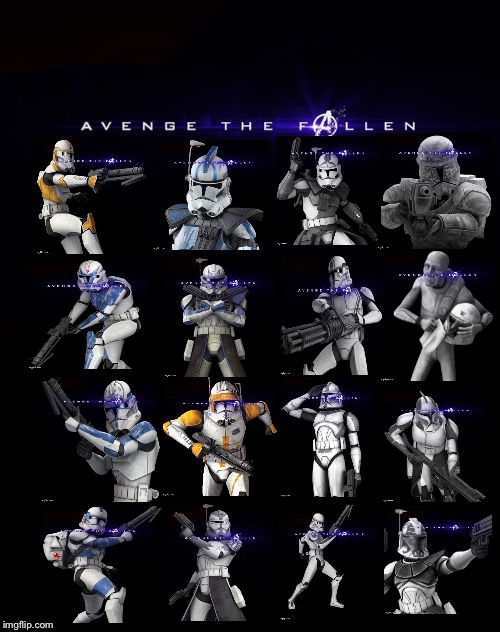 image tagged in clone trooper,avengers | made w/ Imgflip meme maker