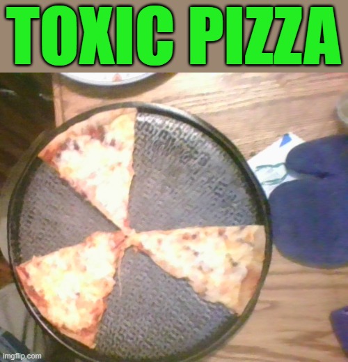 toxic pizza | TOXIC PIZZA | image tagged in fun,meme,memes,cool,epic | made w/ Imgflip meme maker