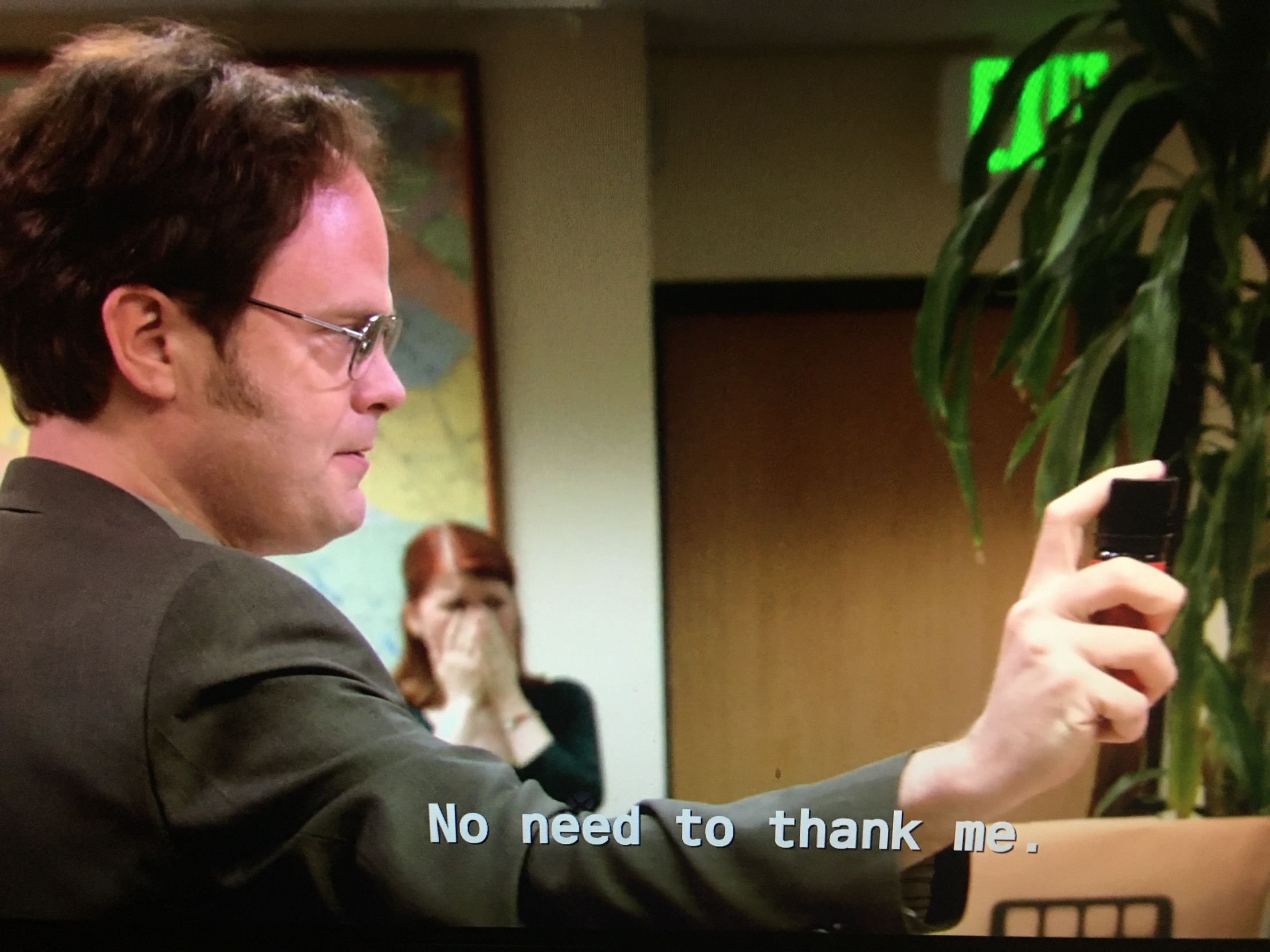 Dwight No need to thank me Blank Meme Template