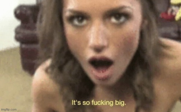 It's so fucking big | image tagged in it's so fucking big | made w/ Imgflip meme maker