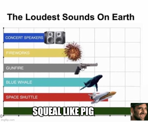 Squeal like a pig | SQUEAL LIKE PIG | image tagged in the loudest sounds on earth,deliverance,squeal,like a pig | made w/ Imgflip meme maker