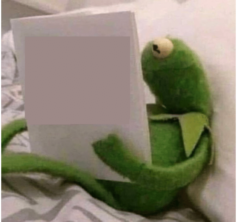 Kermit studying Blank Meme Template