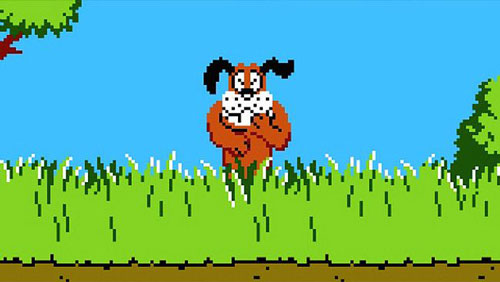 Dog from Duck Hunt Blank Meme Template