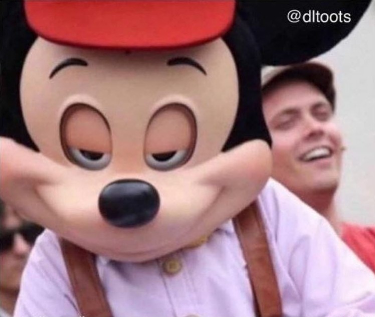 High Quality Sly Smile Mickey Mouse Blank Meme Template