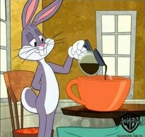 Bugs Bunny Coffe Blank Meme Template