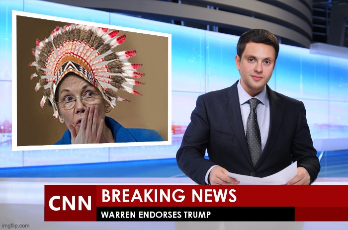 image tagged in elizabeth warren,election 2020,cnn | made w/ Imgflip meme maker
