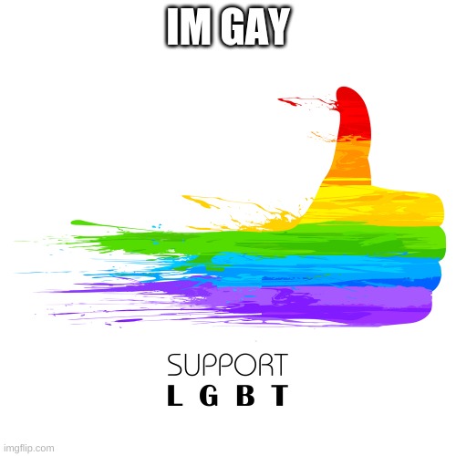 dont tell noone | IM GAY | image tagged in support-lgbt | made w/ Imgflip meme maker