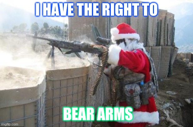 Hohoho | I HAVE THE RIGHT TO; BEAR ARMS | image tagged in memes,hohoho | made w/ Imgflip meme maker