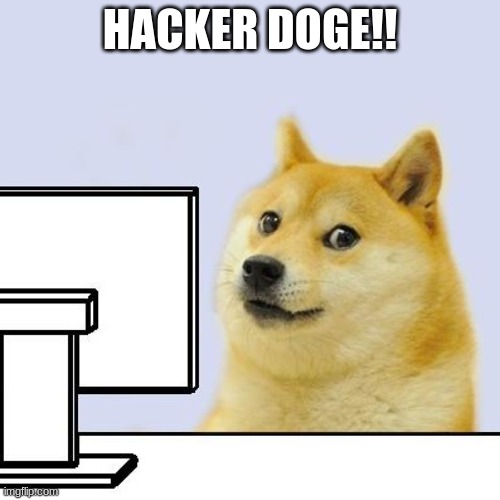 Hacker Doge | HACKER DOGE!! | image tagged in hacker doge | made w/ Imgflip meme maker