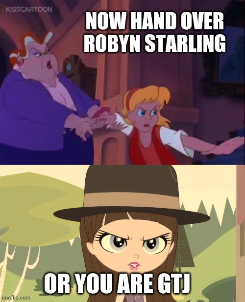 Sheriff Blythe | NOW HAND OVER ROBYN STARLING; OR YOU ARE GTJ | image tagged in sheriff,blonde,girl,jail,cartoon,hasbro | made w/ Imgflip meme maker