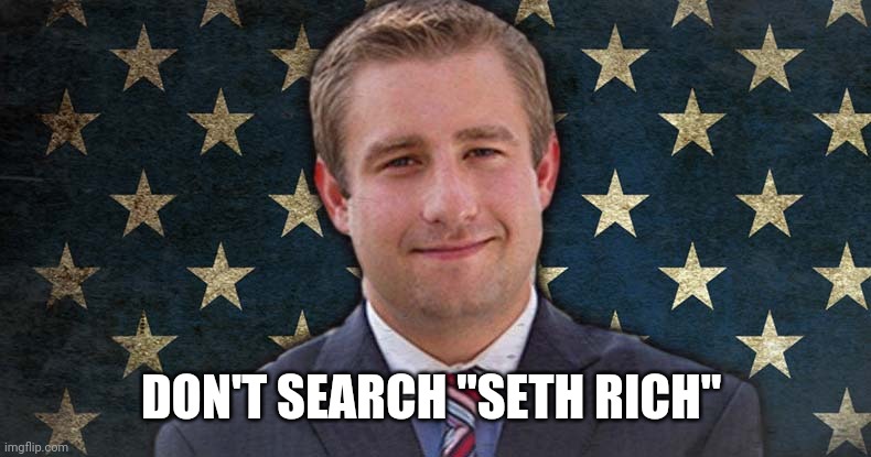 DON'T SEARCH "SETH RICH" | image tagged in hillary clinton | made w/ Imgflip meme maker