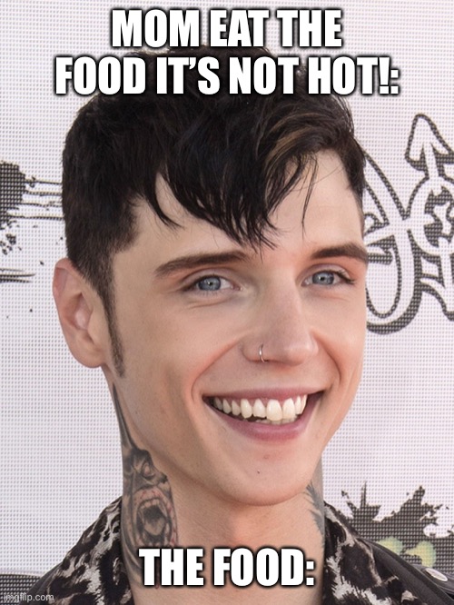 MOM EAT THE FOOD IT’S NOT HOT!:; THE FOOD: | made w/ Imgflip meme maker