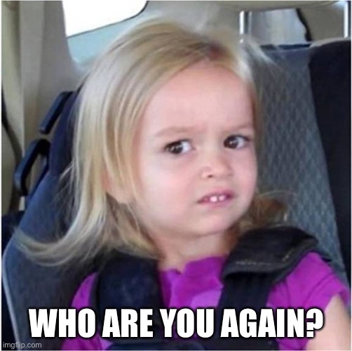 Who are you and why? | WHO ARE YOU AGAIN? | image tagged in who are you and why | made w/ Imgflip meme maker