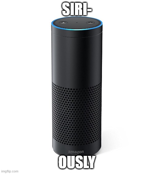 Amazon Echo | SIRI- OUSLY | image tagged in amazon echo | made w/ Imgflip meme maker
