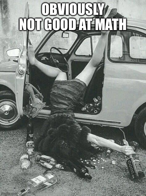 Drunk Girl  | OBVIOUSLY NOT GOOD AT MATH | image tagged in drunk girl | made w/ Imgflip meme maker