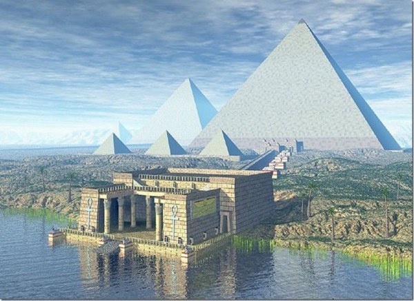 Giza pyramids original appearance Blank Meme Template