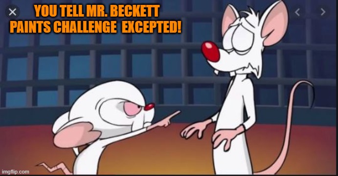 YOU TELL MR. BECKETT PAINTS CHALLENGE  EXCEPTED! | made w/ Imgflip meme maker