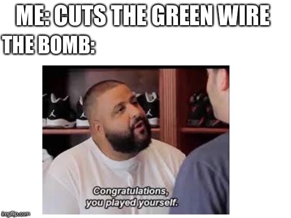 You played your self | image tagged in bomb | made w/ Imgflip meme maker