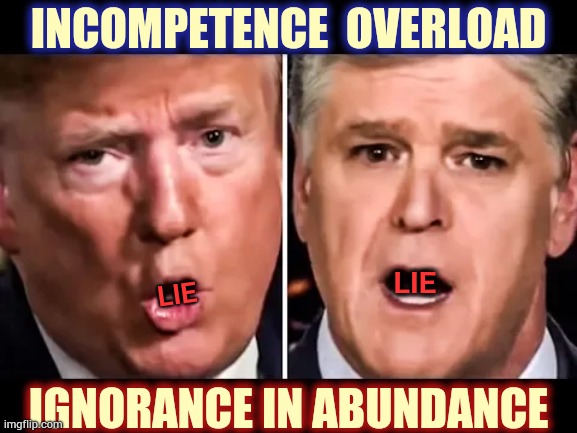 Traitors To The People | INCOMPETENCE  OVERLOAD; LIE; LIE; IGNORANCE IN ABUNDANCE | image tagged in memes,trump unfit unqualified dangerous,liars,liar in chief,traitors,lock him up | made w/ Imgflip meme maker
