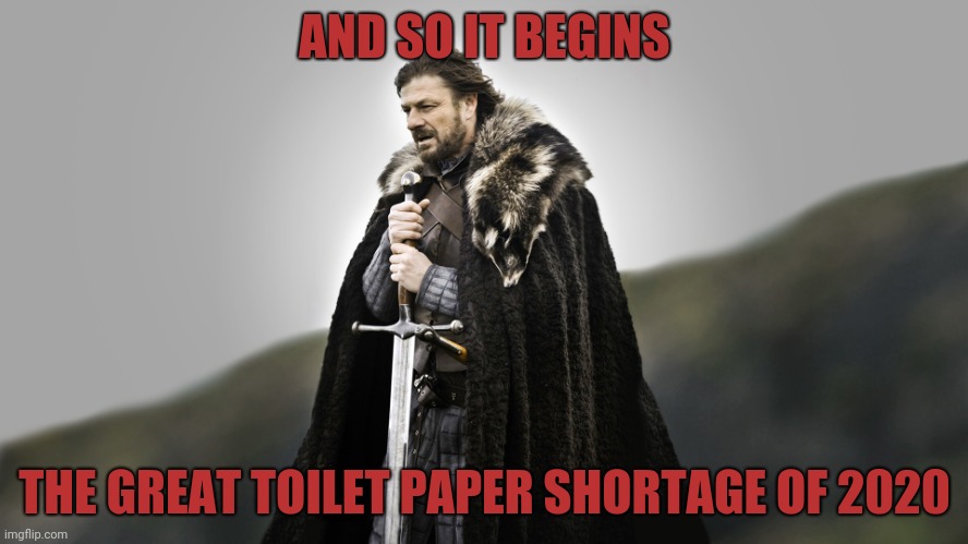 Panic Buying Virus 8 | AND SO IT BEGINS; THE GREAT TOILET PAPER SHORTAGE OF 2020 | image tagged in and so it begins,corona virus,panic,meanwhile in australia | made w/ Imgflip meme maker