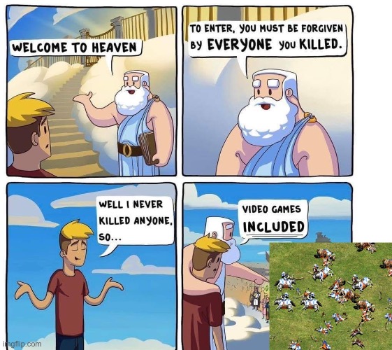 Repost lol. Just for playing AOEII I’m definitely going to hell | image tagged in repost,hell,video games | made w/ Imgflip meme maker