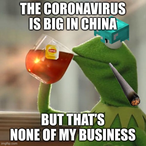 But That's None Of My Business | THE CORONAVIRUS IS BIG IN CHINA; BUT THAT’S NONE OF MY BUSINESS | image tagged in memes,but thats none of my business,kermit the frog | made w/ Imgflip meme maker